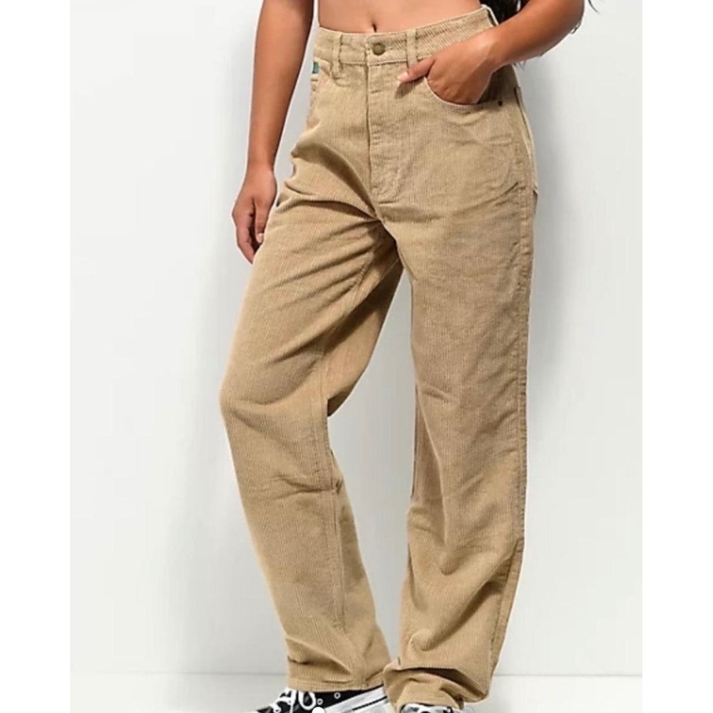 Empyre Tan Corduroy Pants Womens Size 14 Khaki Straight Leg Skate Streetwear